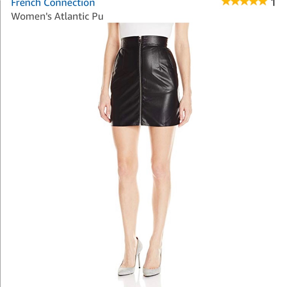 French Connection leather skirt